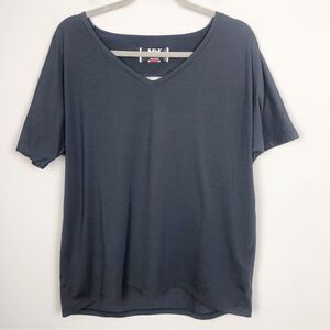 HELLY HANSEN | Thalia V-Neck Short Sleeve Blue Graphite Tee Women’s Size Large